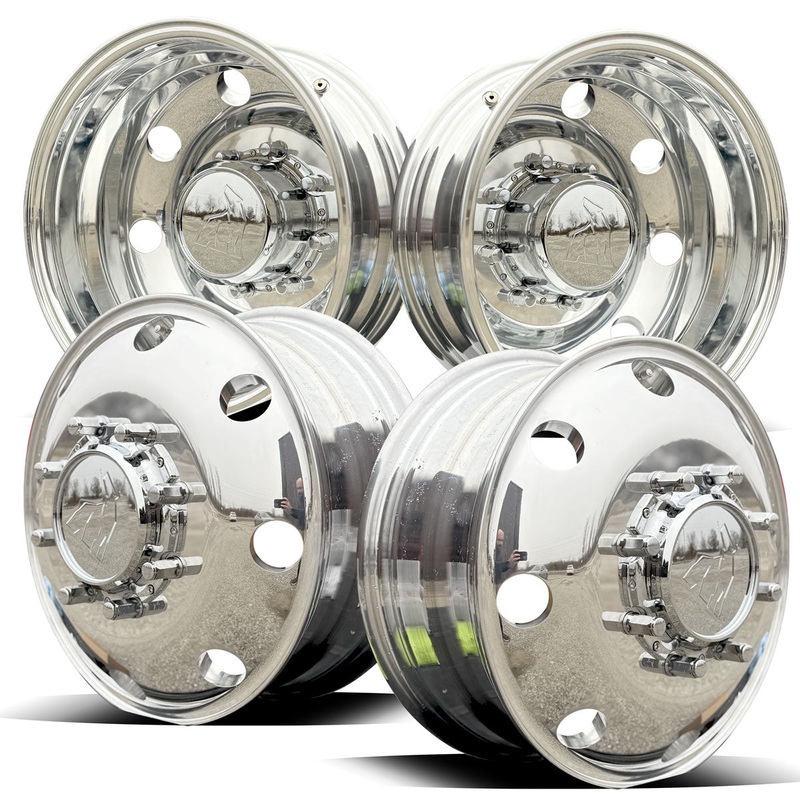 17.0×6.50 Northstar Mirror Polished Both Sides Ford F350 DRW 8X200m Kit (2005-Present)