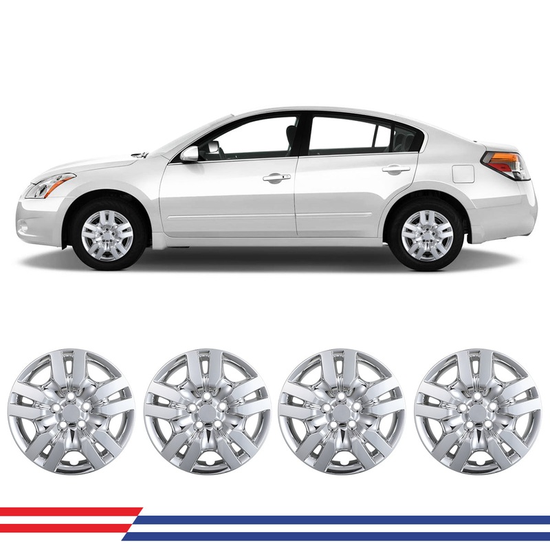 WINJET 16′ Hubcaps Wheel Rims Cover for 2007-2012 Nissan Altima/2008-2009 Nissan Altima Coupe  – Chrome