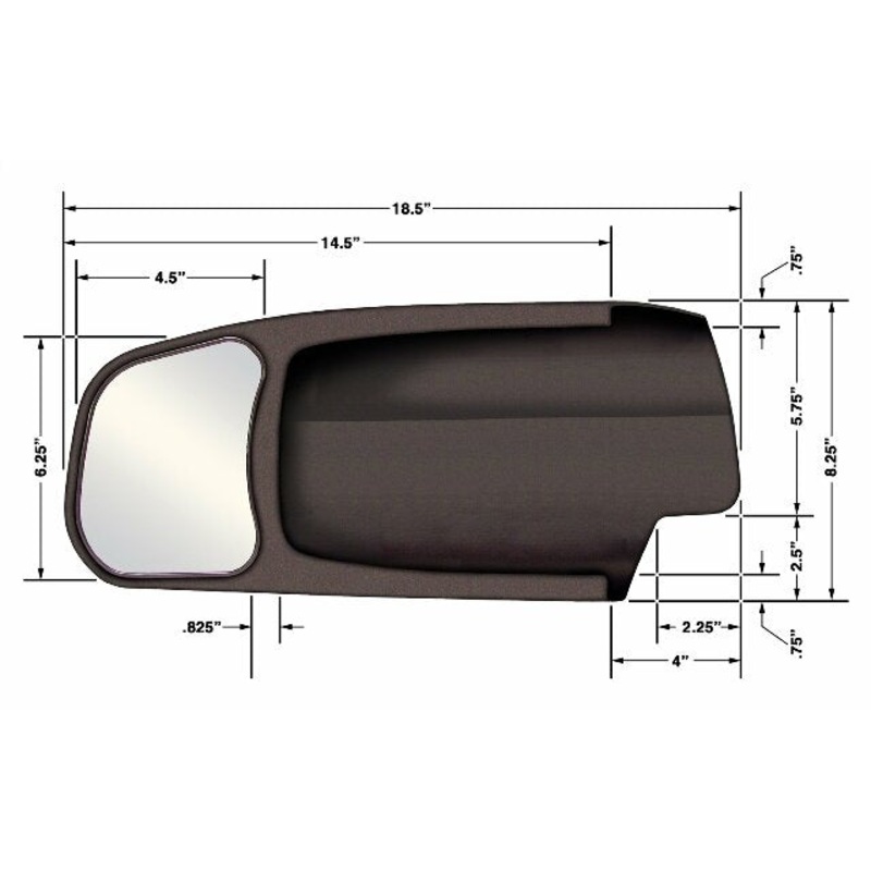 For 09-15 RAM 1500/2500 CUSTOM TOWING MIRROR BLACK