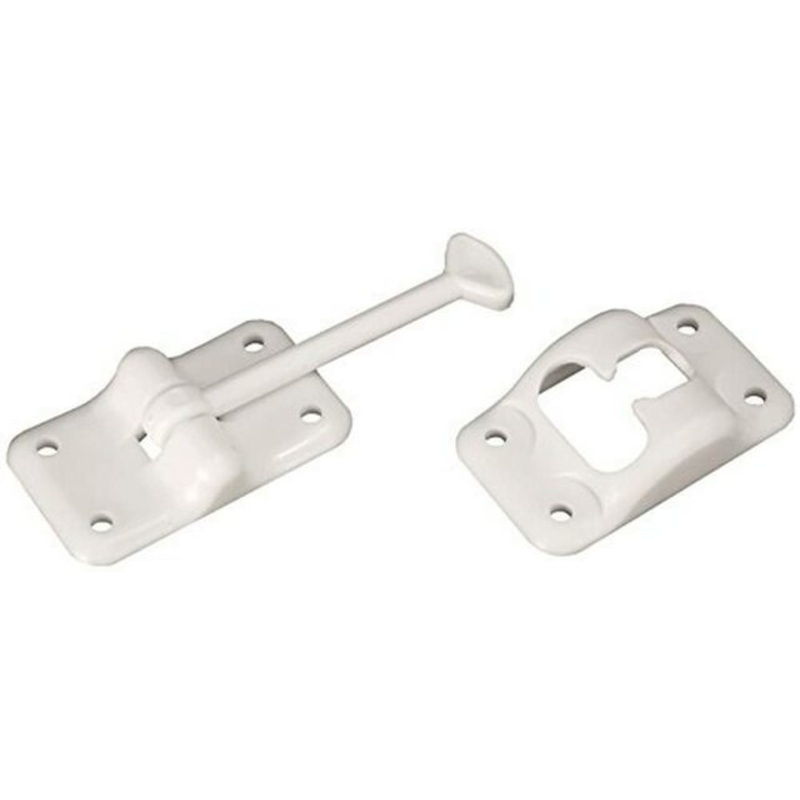 RV Designer E231, Plastic Door Holder, T Style, 3-1/2 inch, White, Entry Door Hardware