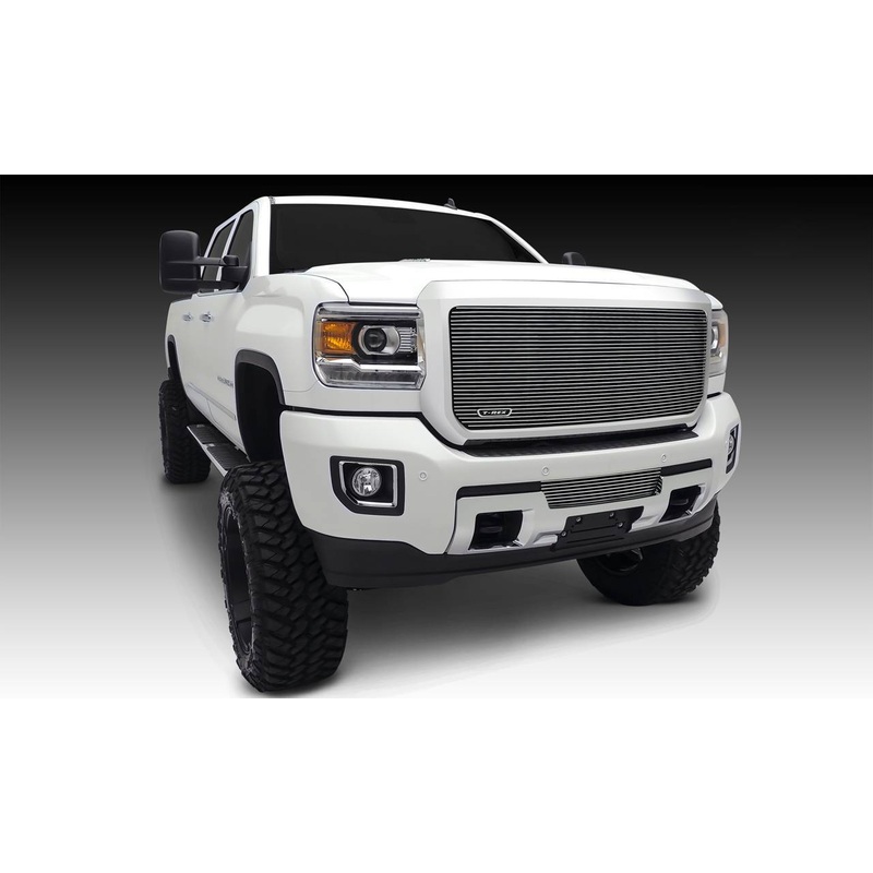 T-REX Grilles 25211 Polished Aluminum Horizontal Bumper Grille Fits 2015-2019 GMC Sierra 2500 Sierra 3500
