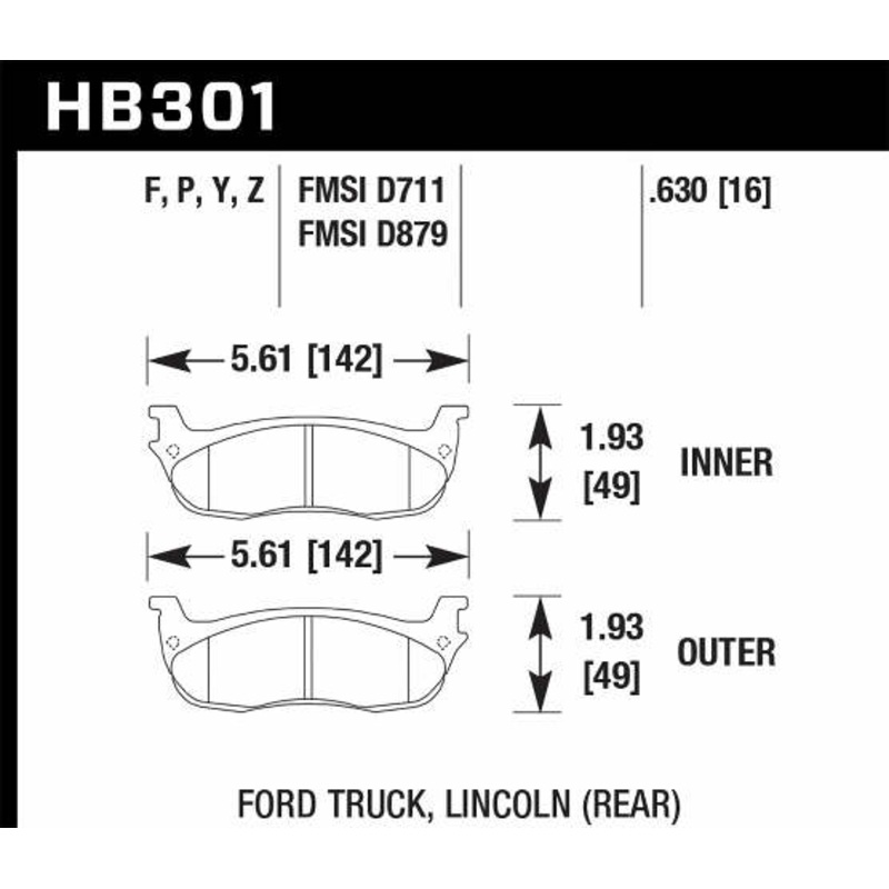 Hawk Performance HB301P.630 SuperDuty Disc Brake Pad