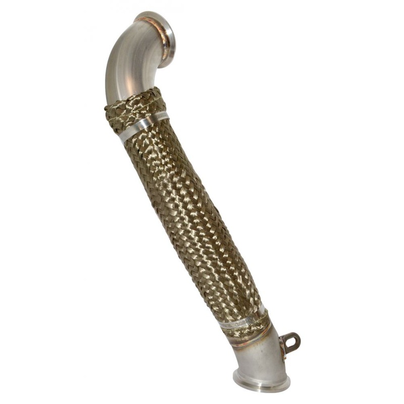 Three-Inch 304 Stainless Steel Down Pipe Extended Length For Use With PPE T4 Turbo Pedestal And PPE T4 Riser Block