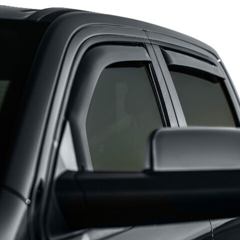 EGR 572951 In-channel Window Visors Front and Rear Set, Dark Smoke Finsh, Compatible with Ram 1500 Crew Cab Models