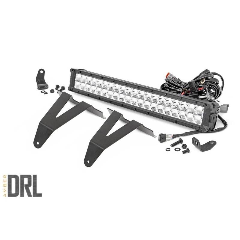 LED Light Kit | Bumper Mount | 20″ Chrome Dual Row | Amber DRL | Ram 1500 (19-24)