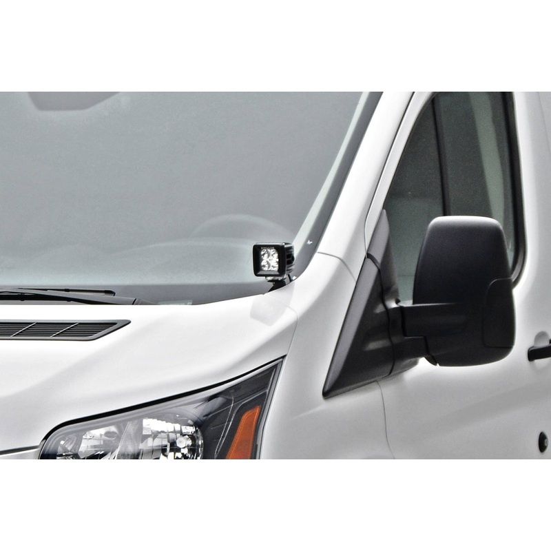 ZROADZ Z365751-KIT2 Black Mild Steel Hood Hinge LED Kit Fits 2015-2018 Ford Transit