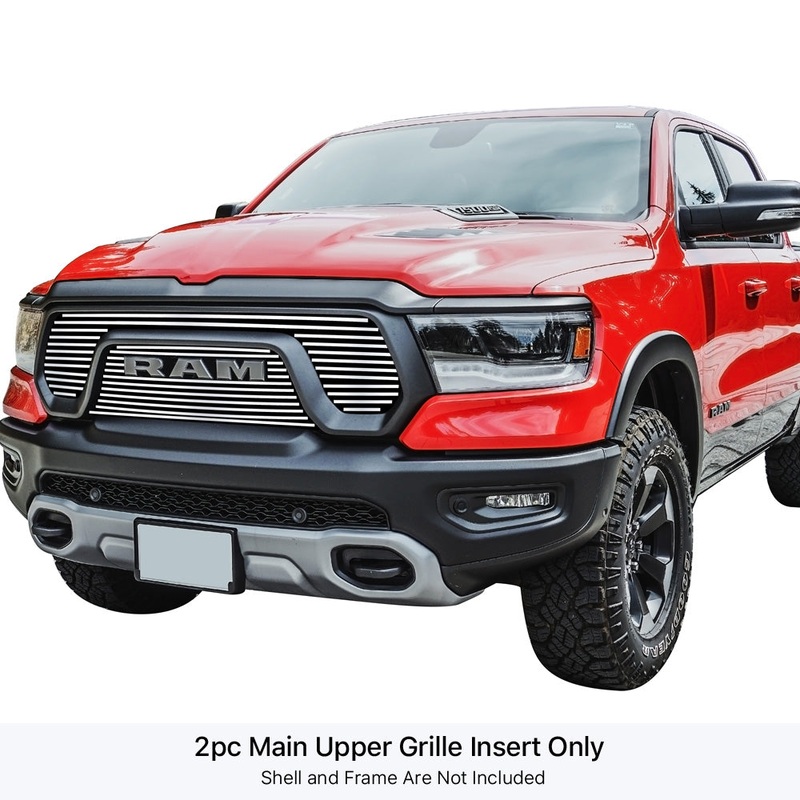 APS GR04FEB03S Main Upper Stainless Steel Billet Grille Fits 2019-2023 Ram 1500