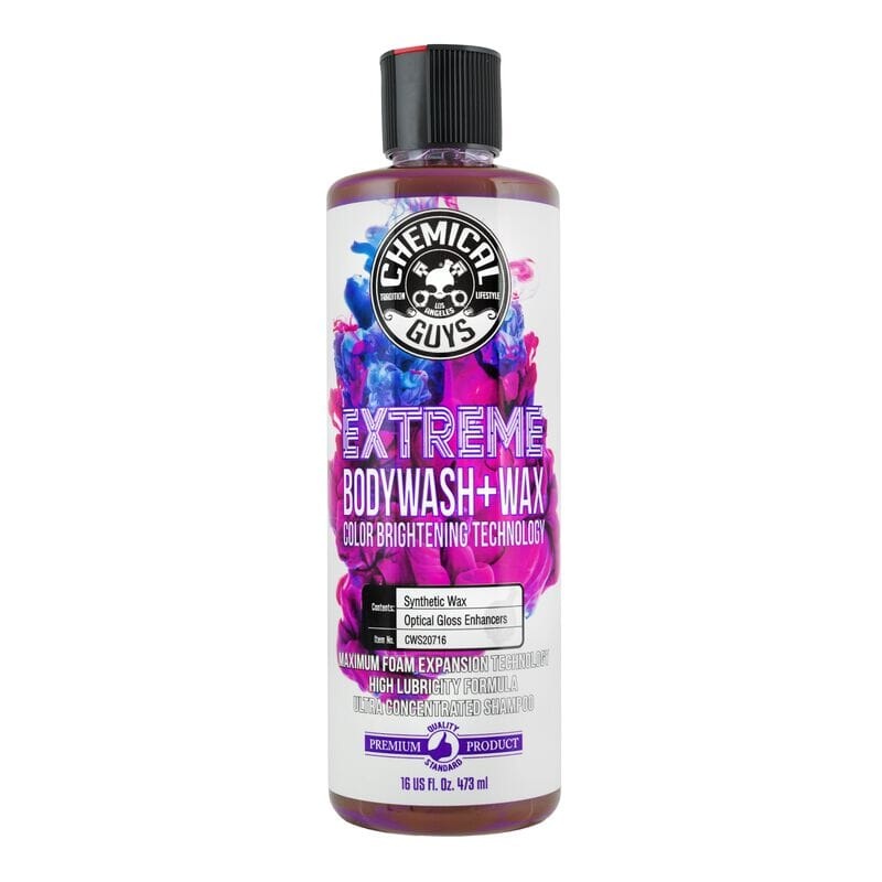 CHEMICAL GUYS Extreme Body Wash Plus Wax Car Wash Soap Shampoo 16oz.