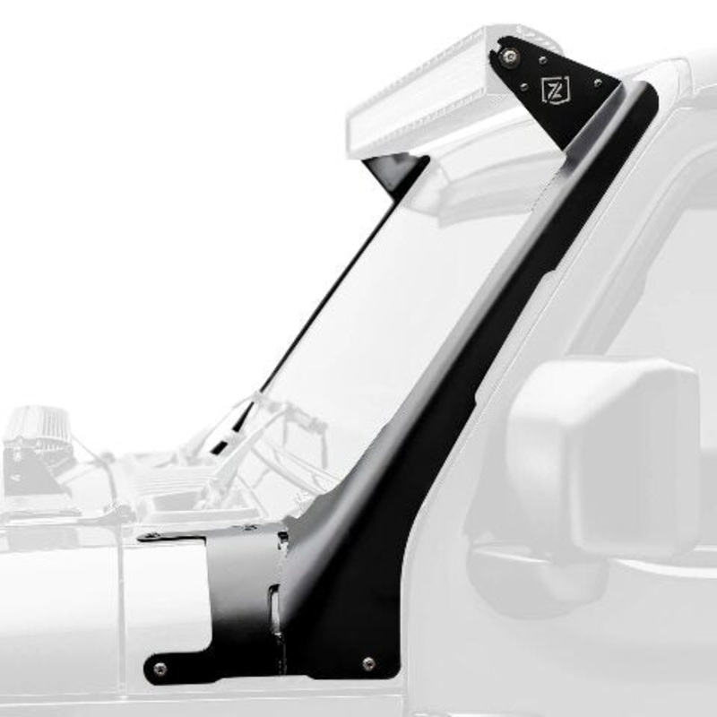 T-REX Jeep JL, Gladiator Front Roof LED Bracket to mount (1) 50 or 52 Inch Staight LED Light Bar – PN #Z374831