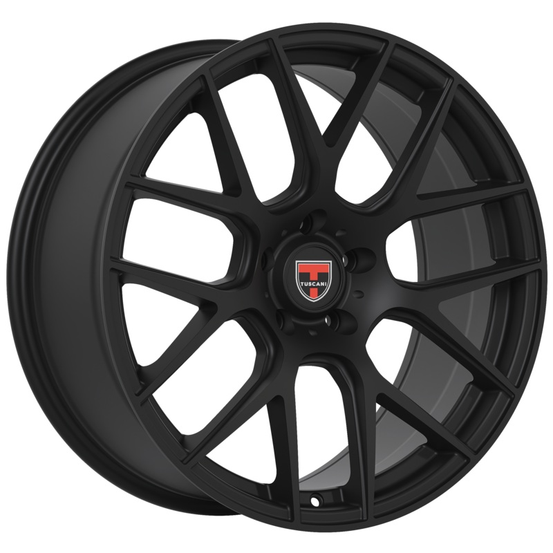 Tuscani 204SB 20X9 Wheels 5X114.3 PCD 35mm Offset Satin Black Rims
