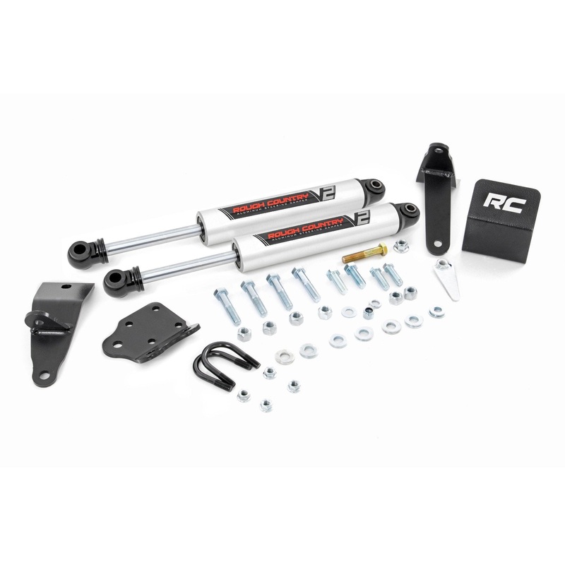 V2 Steering Stabilizer | Dual | 2-8 Inch Lift | Ram 2500 (10-13)/3500 (10-12)