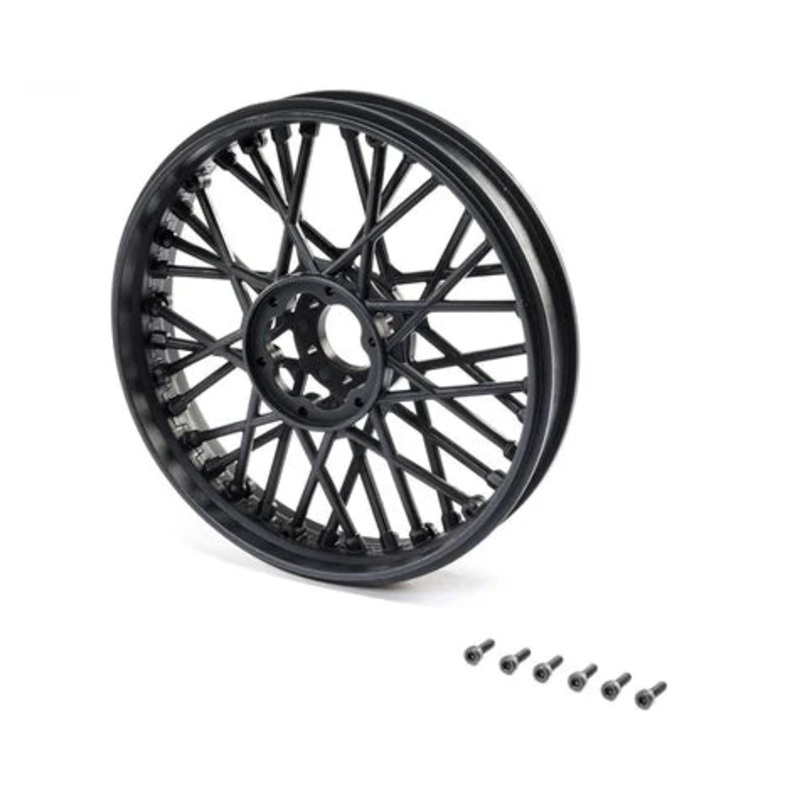Losi Front Wheel Set, Black: PM-MX
