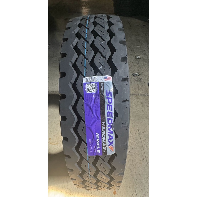 Set of 4 Tires 12R24.5 Seedmax Hardmax All Position TL 18 Ply 154/151L