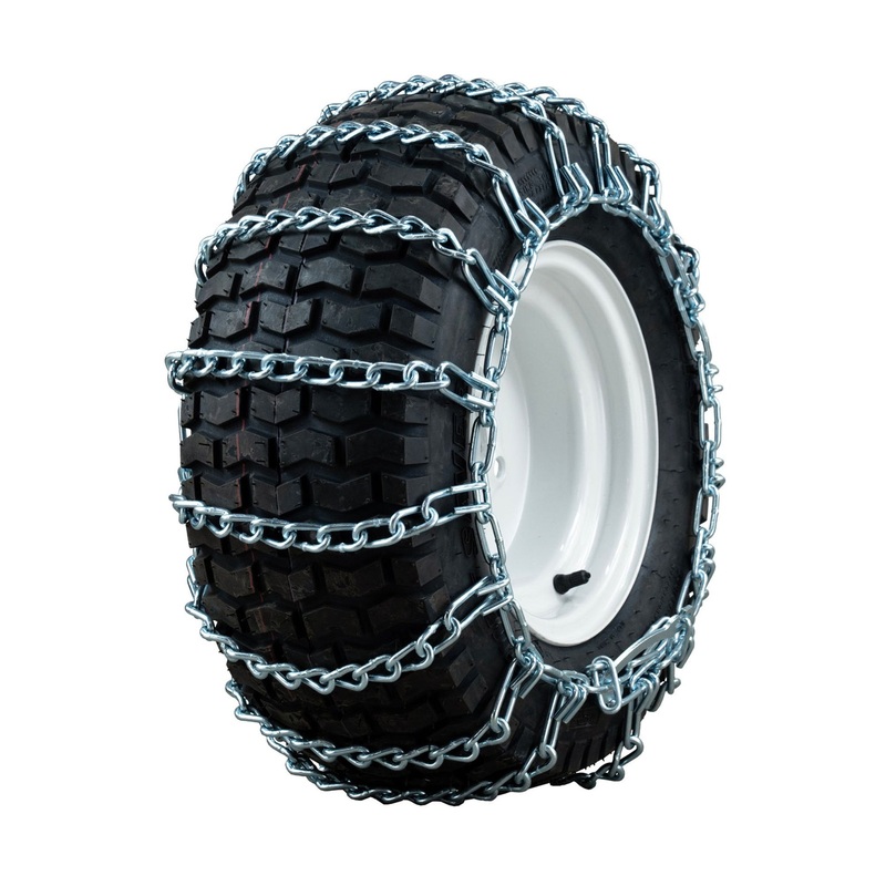 15×5-6 Quality Chain Snow Blower and Garden Tractor Heavy Duty Chains 2 Links Round Ladder – 1 Pair