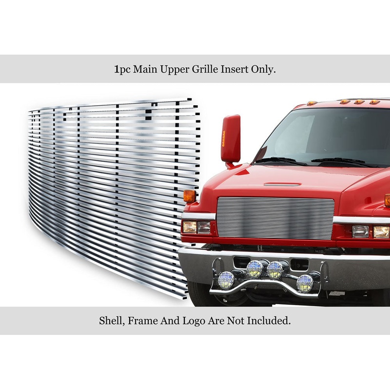 APS GR03HFF31S Main Upper Stainless Steel Billet Grille Fits 2003-2009 Chevy Kodiak C4500
