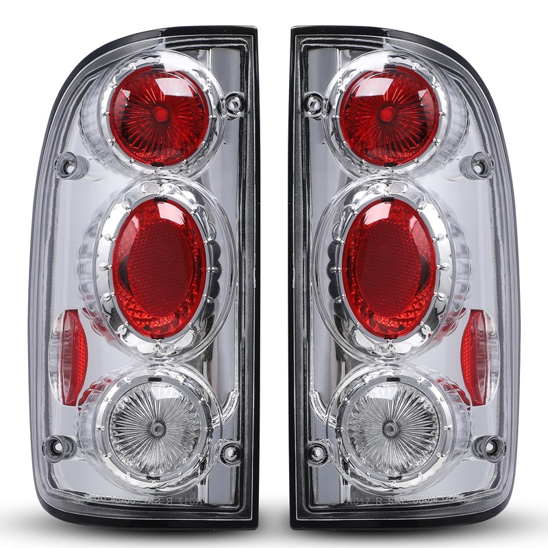 For 2001-2004 Toyota Tacoma Altezza Tail Light – Clear/Chrome