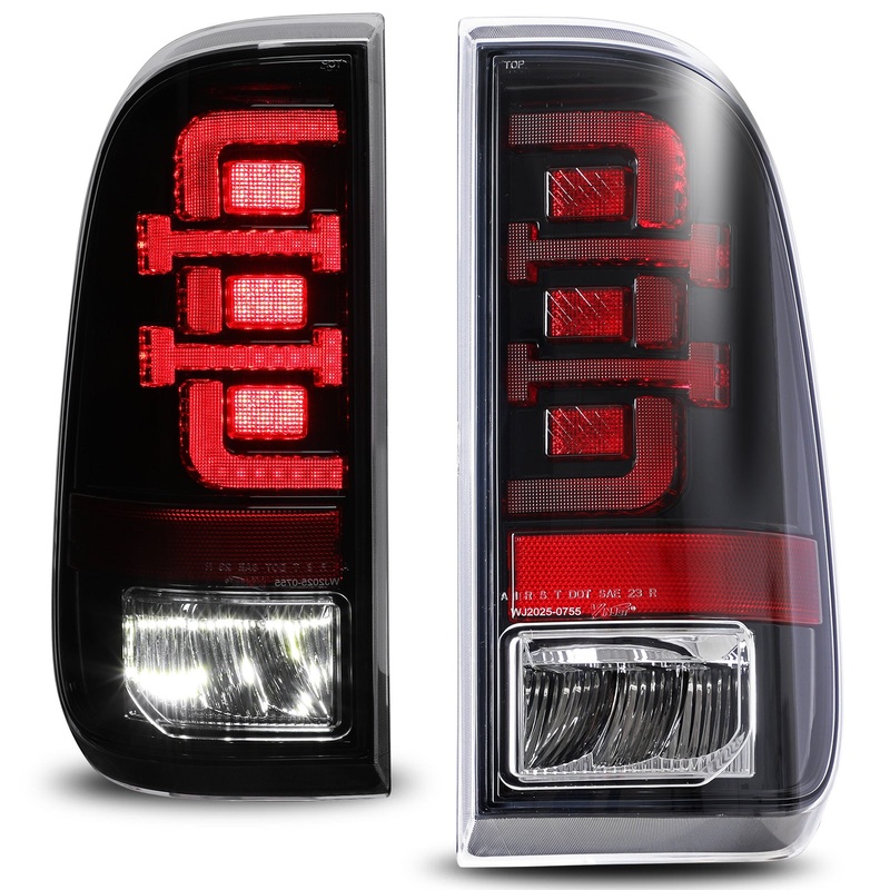 For 2008-2016 Ford F-250/F-350/F-450 Super Duty LED Sequential Tail light – Glossy Black/Clear