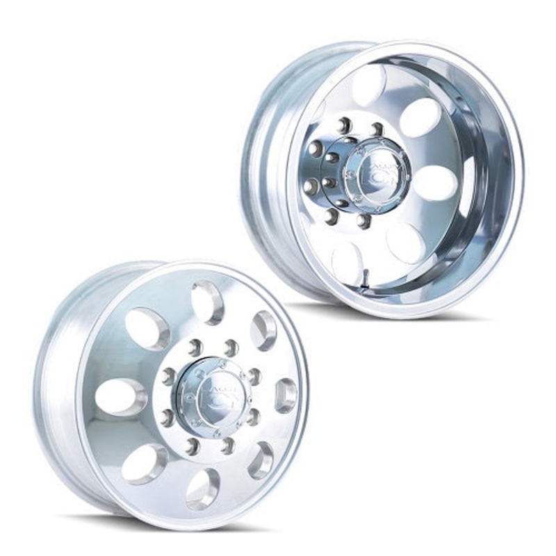 17×6.5 Ion 167 Polished 11-UP GM DUALLY Wheels 8×210 Set of 4 (Fits Stock Tire Sizing)