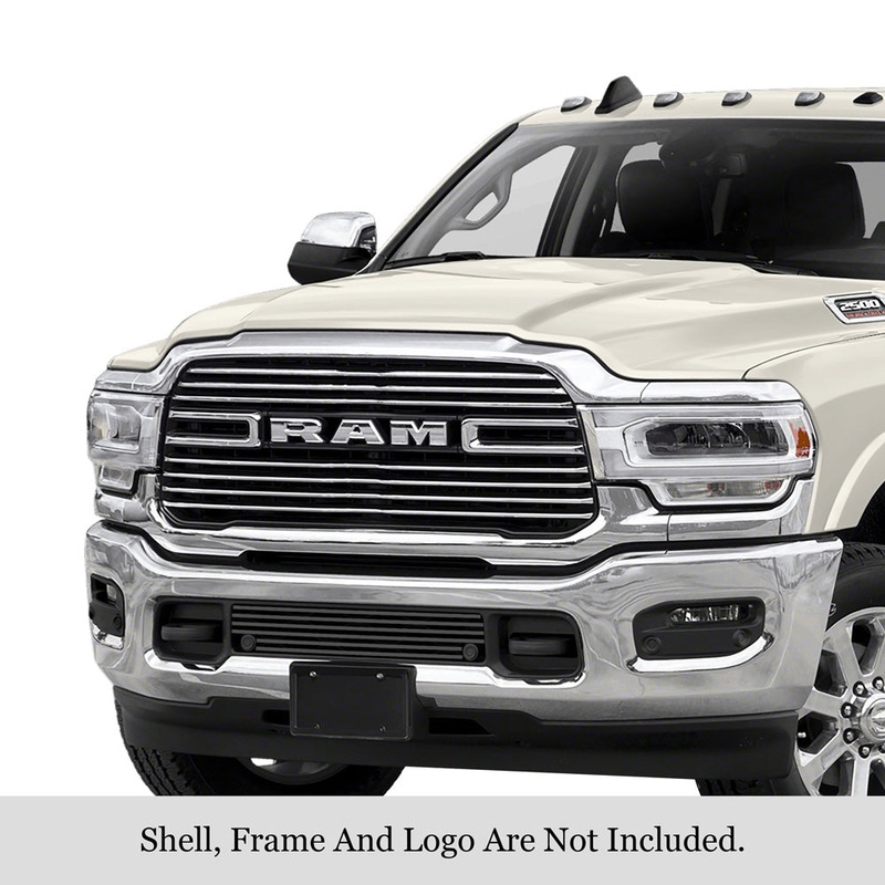 APS GR04FEJ22J Lower Bumper Black Stainless Steel Billet Grille Fits 2019-2023 Ram 2500