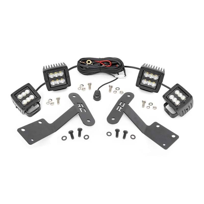 LED Light Kit | Ditch Mount | Dual 2″ Black Pairs | Spot/Flood | Toyota Tundra (14-21)