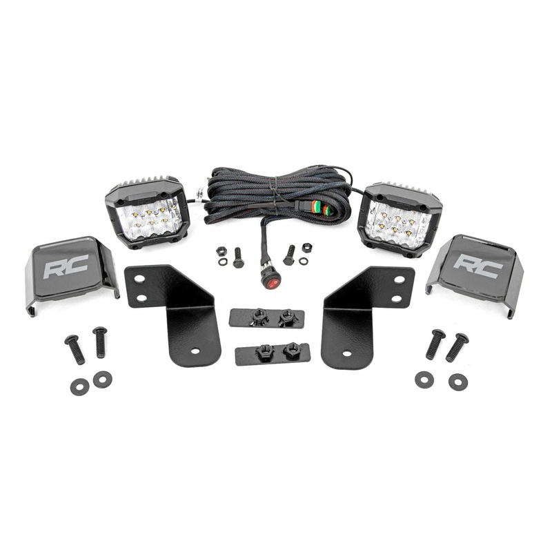 LED Light | RR Cage Mount | 2″ Chrome Pair | Wide Angle | Polaris Ranger 1000/Ranger XP 900/1000