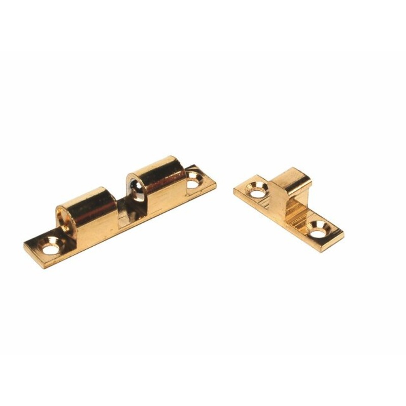RV Designer H221, Bead Catch, Brass, 2 inch, 2 Per Pack, Cabinet Hardware