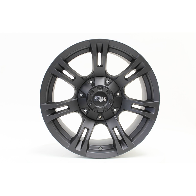 SCALE4X4 Buckshot Matte Black 20″ Wheels – 20×9 / +0 / 6×135