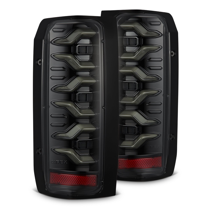 87-96 Ford F-Series/Bronco LUXX-Series LED Tail Lights Alpha-Black