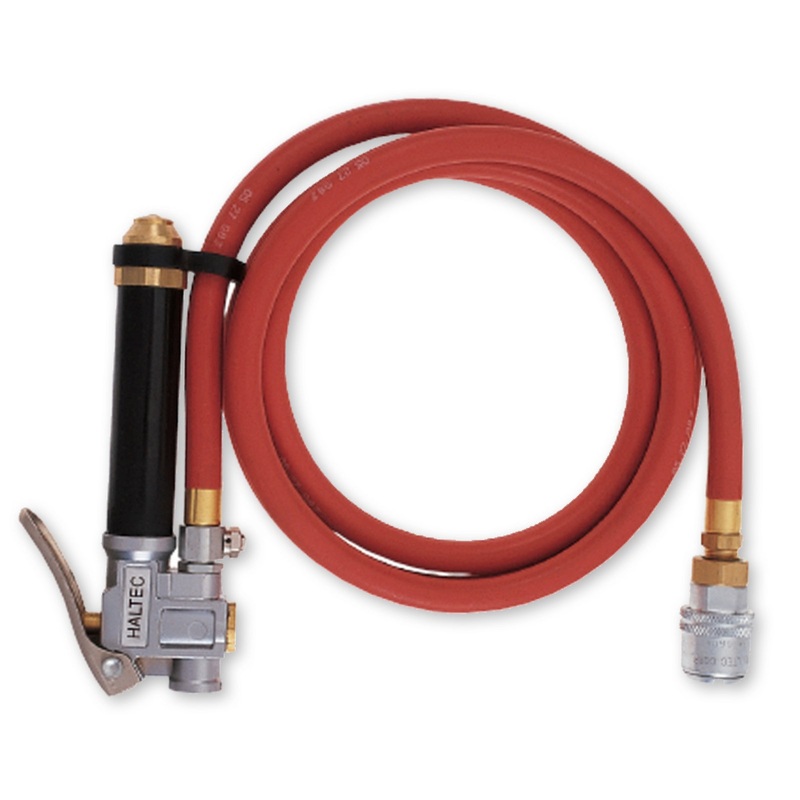 Haltec I-409 Large Bore Inflation Gauge with 6 foot Hose and H-4660A Large Bore Air Chuck