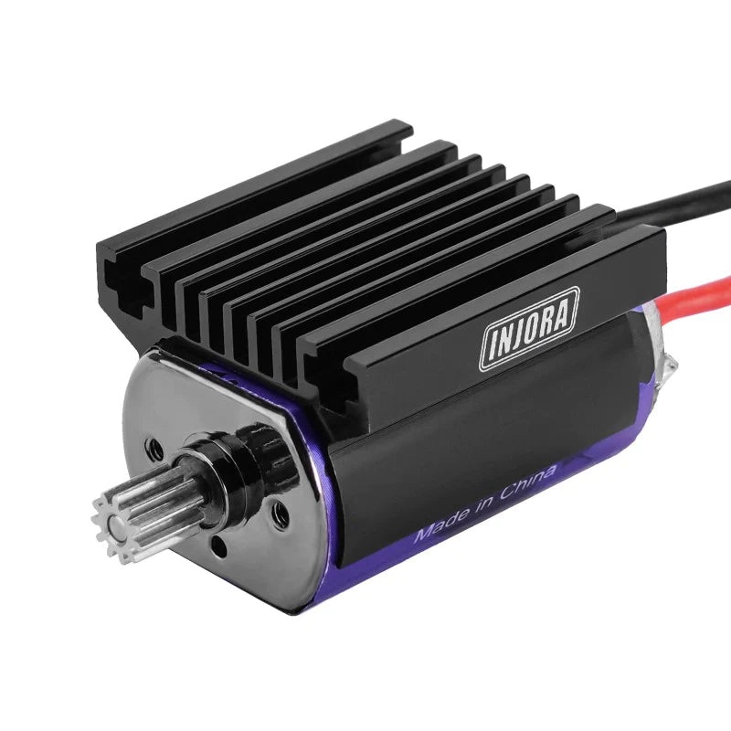 INJORA 180 PRO Brushed 48T Purple Motor with Steel Pinion for 1/18 TRX4M (INM11-48T) – Motor with heat sink