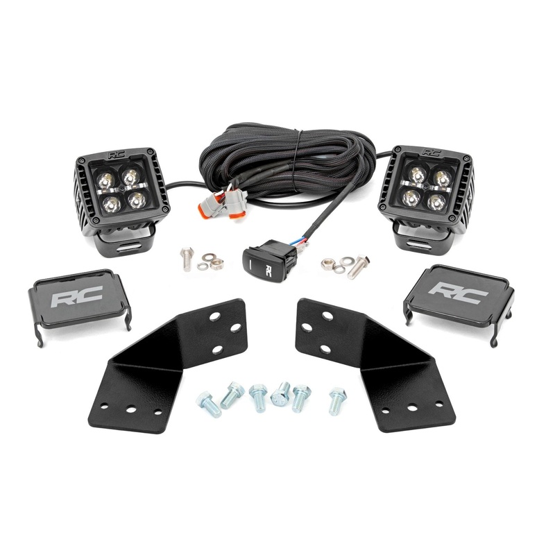 LED Light Kit | Rear Mount | 2″ Black Pair | White DRL | CFMOTO UFORCE 1000