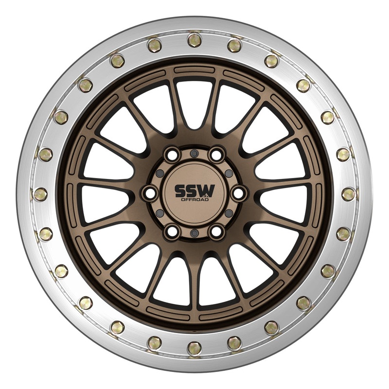 SSW Off-Road Beadlock Dakar Wheel / Matte Bronze / 17X9.0 -25