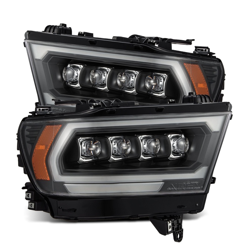 ALPHAREX 2019-2024 Ram 1500 (MK II 2500 Style) NOVA-Series LED Projector Headlights Black