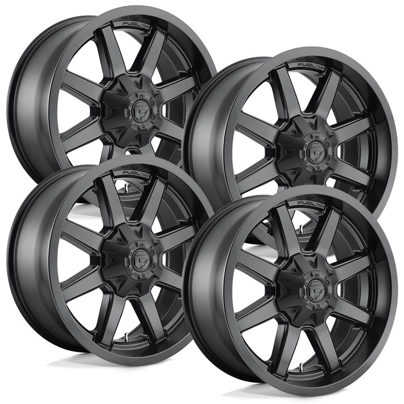Fuel Maverick D436 Satin Black Finish Aluminum Chevy / GMC SRW Wheel Kit (8×180)