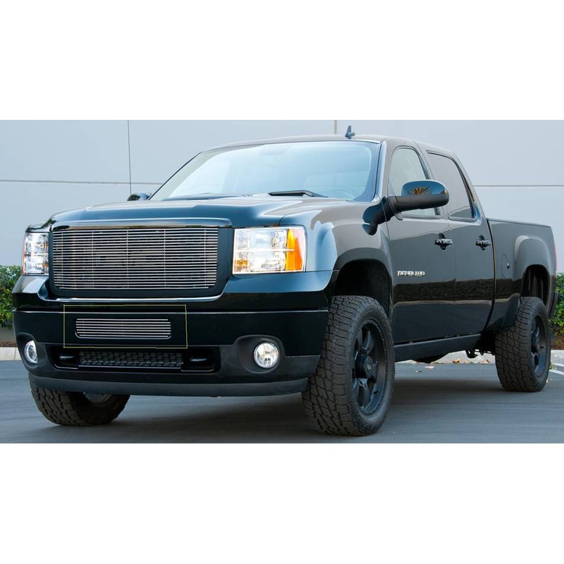 T-REX Grilles 25209 Polished Aluminum Horizontal Bumper Grille Fits 2011-2014 GMC Sierra 2500 Sierra 3500