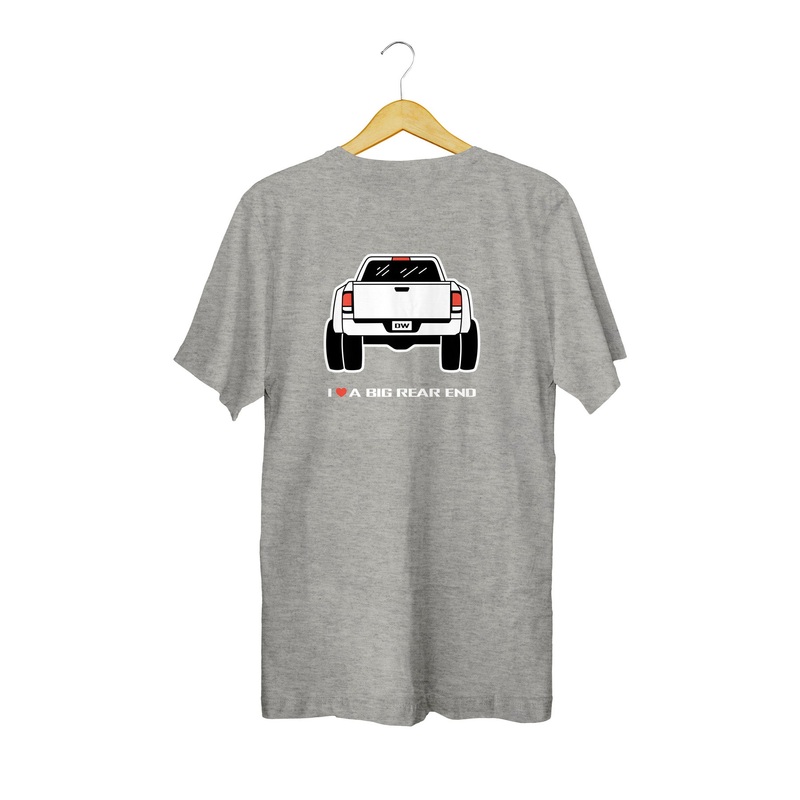 DuallyWheels.com Grey I Love A Big Rear End T-Shirt (XXL)