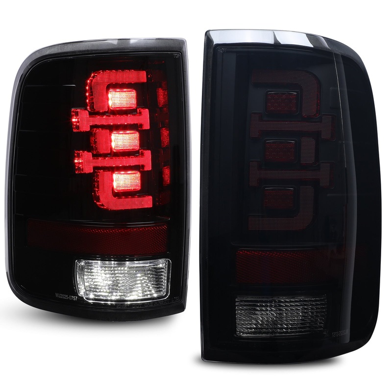 For 2004-2008 Ford F-150 Styleside Model LED Sequential Taillights – Matte Black/ Smoke Lens