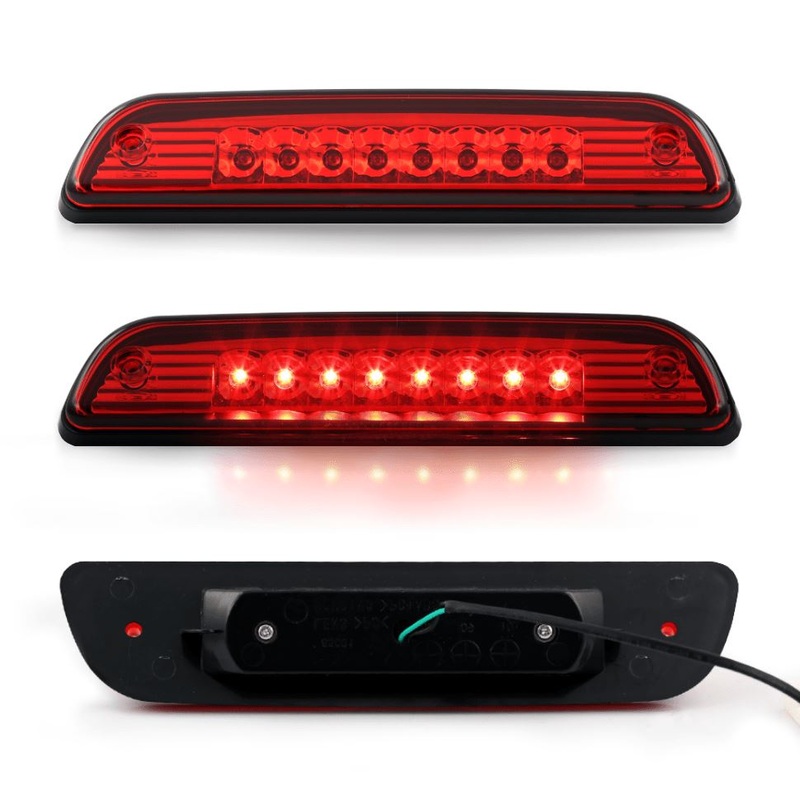 SYNETICUSA 1995-2015 Toyota Tacoma LED Third Brake Light – Red Lens
