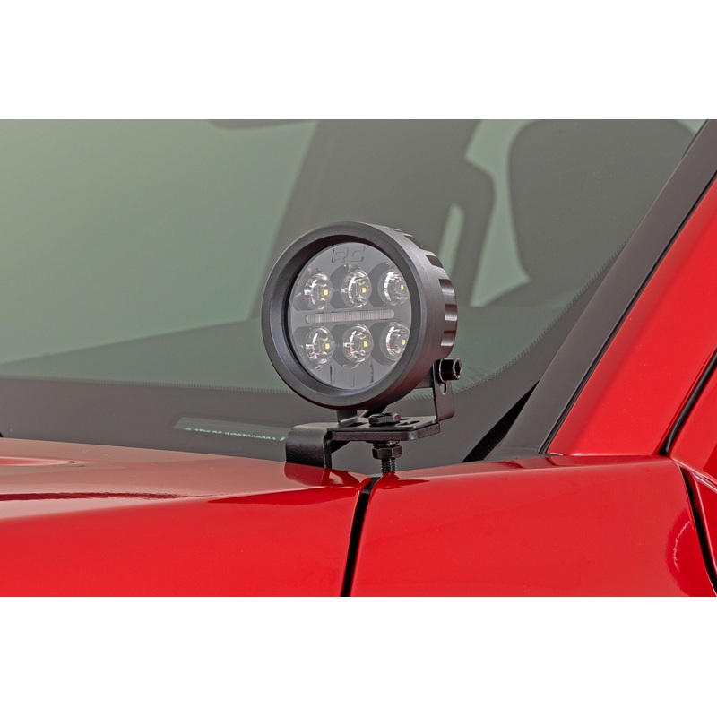 LED Light Kit | Ditch Mount | Black Series Round | 3.5 Inch | Amber DRL | Toyota Tacoma (2024)