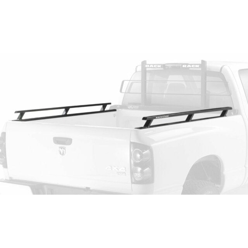 RealTruck Backrack Side Rails to use w/Standard Bed | Black, No Drill | 80517 | Compatible with Dodge RAM 2500/3500 All Beds;  RAM 1500/2500/3500 8′ Beds Without RAMbox Cargo MGMT & Others 2019-2025