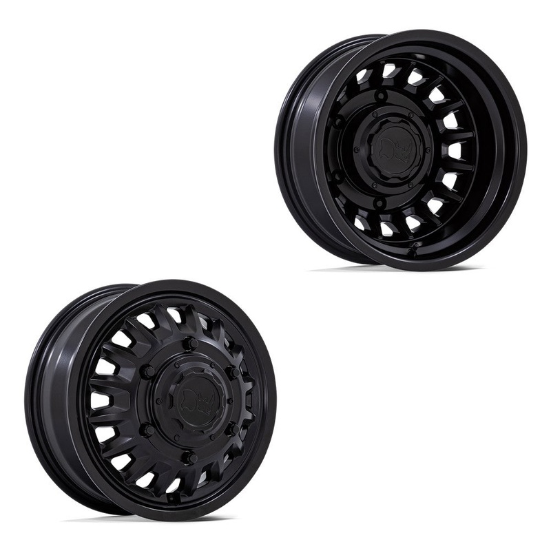 16×6 Black Rhino BR019 Aliso Matte Black 03-UP SPRINTER DUALLY Wheels 6×205 Set of 4 (Fits Stock UP to 235 tire)