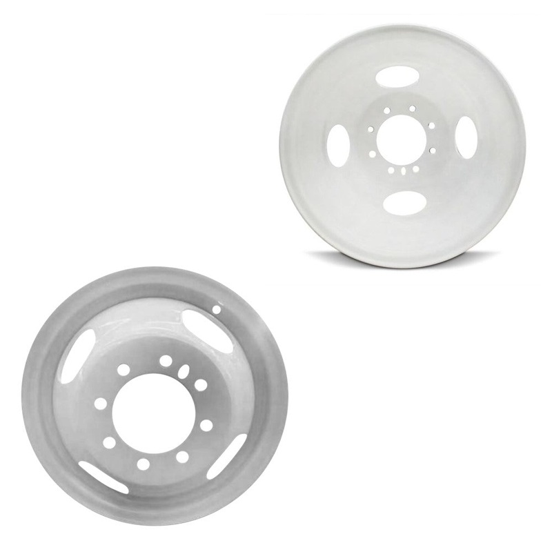 16×6 Road Ready RRW-3037B White PRE-99 FORD DUALLY Wheels 8×6.5 Set of 4 (Fits Stock Tire Sizing)