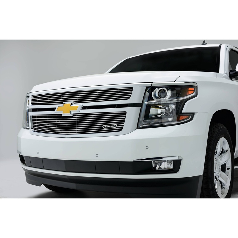 T-REX Grilles 21055 Polished Aluminum Horizontal Grille Fits 2015-2020 Chevrolet Suburban LT Suburban LTZ