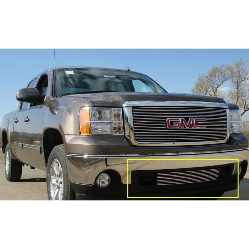 T-REX Grilles 25205 Polished Aluminum Horizontal Bumper Grille Fits 2007-2013 GMC Sierra 1500