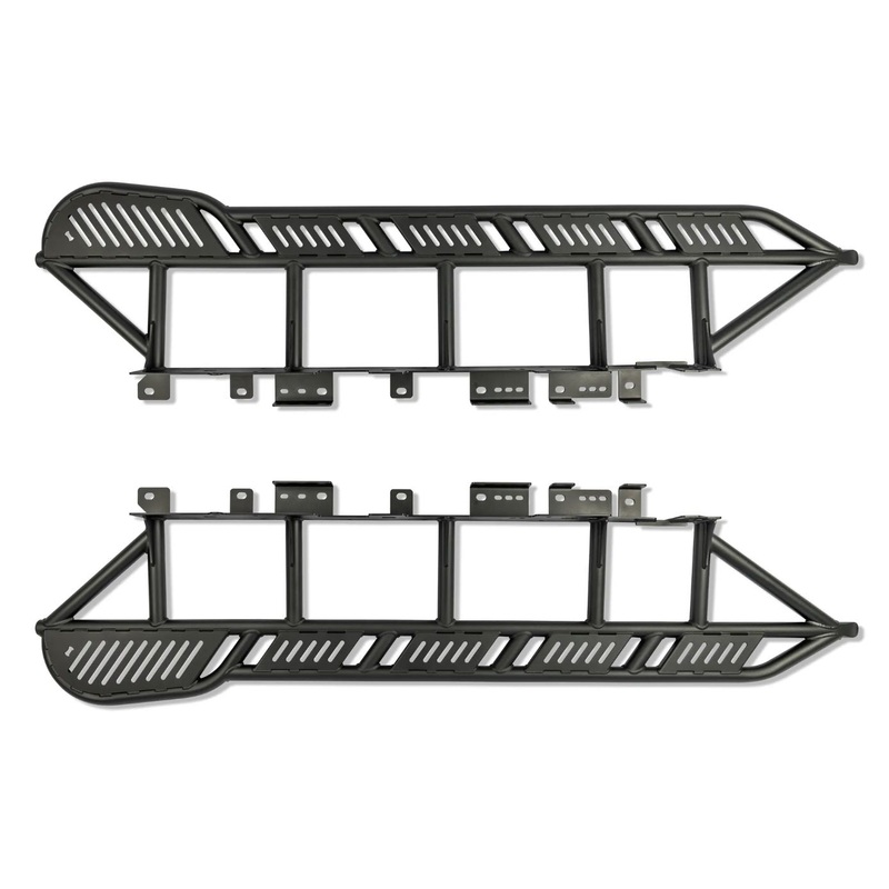 WESTCOTT DESIGNS 2022-2025 Toyota Tundra 0 Degree Angle Rocker Sliders (With Kickout) – Black Powder Coated