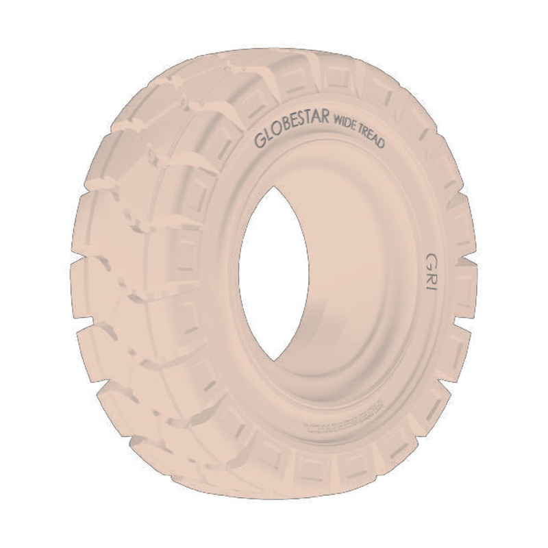 16×6-8 (150/75R8) 4.33″ GRI GLOBESTAR Wide Tread, Standard, Non-Marking, Solid, White