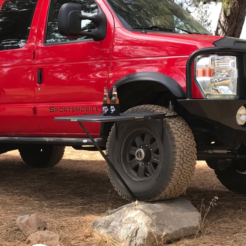 Tail Gater Tire Table Large Aluminum Camping Table
