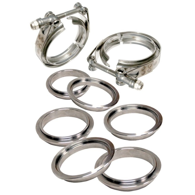 3.5 Inch V Band Clamp Stainless Steel 8 Piece Set 2C 3M 3F PPE Diesel