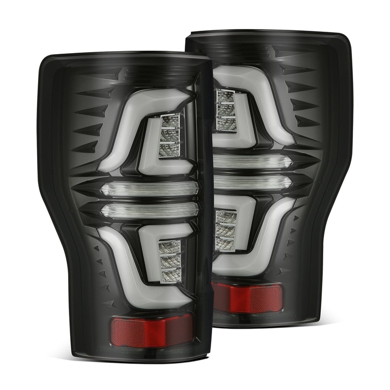 ALPHAREX 2017-2019 Ford Super Duty PRO-Series LED Tail Lights Jet Black