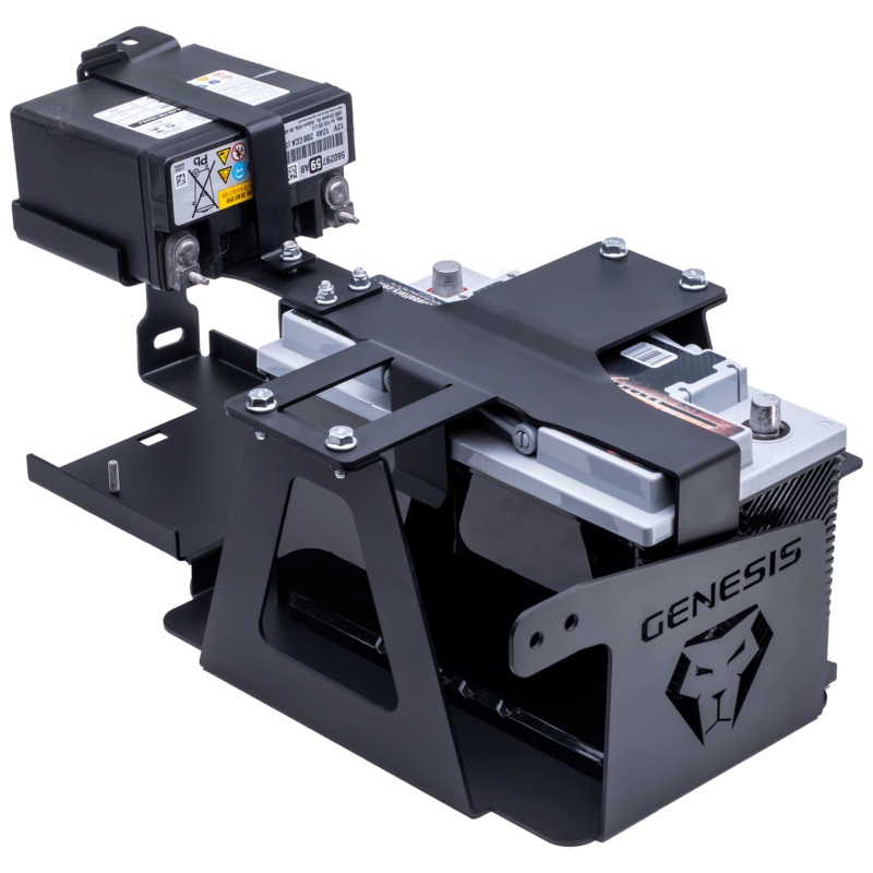 Genesis Offroad Stock Battery Relocation Kit for Gas Jeep Wrangler JL (2018-2025) & Gladiator JT (2020-2025)